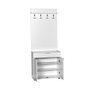 Hanah Home Soporte de Pasillo Blanco con Cajón y Estantes